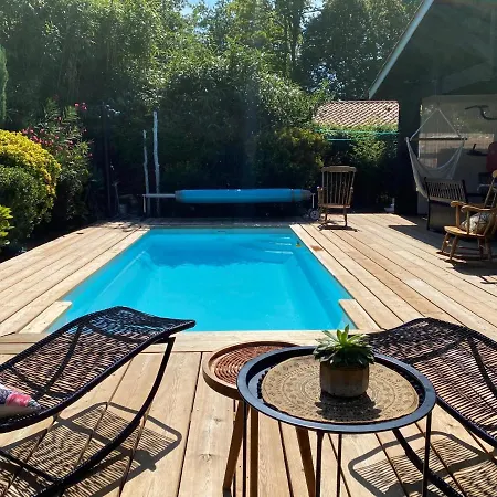 Maison Boheme Piscine Chauffee Et Spa Sur Le Bassin D Arcachon - Au Calme * Lanton