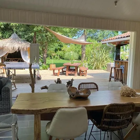 Maison Boheme Piscine Chauffee Et Spa Sur Le Bassin D Arcachon - Au Calme * Lanton