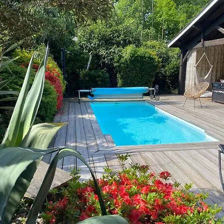 Maison Boheme Piscine Chauffee Et Spa Sur Le Bassin D Arcachon - Au Calme Holiday home Lanton