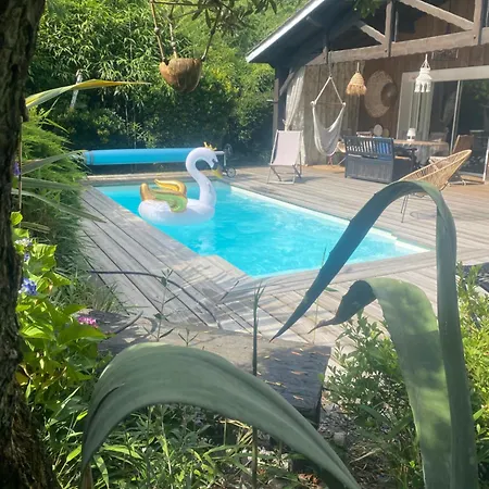 Casa de Férias Villa Piscine Chauffee & Spa Sur Le Bassin D Arcachon - Proche Plage Et Ocean Lanton